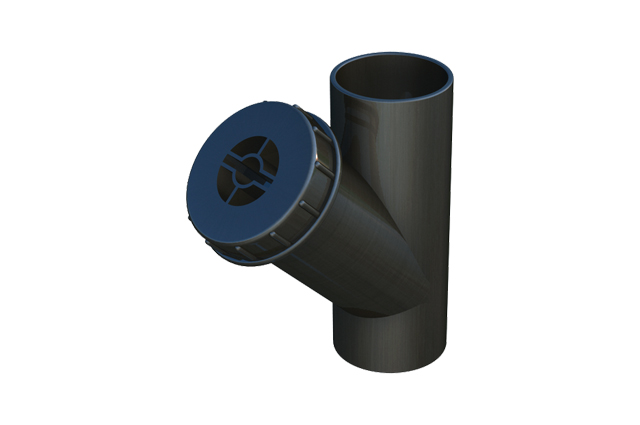 HDPE ACCESS CAP 160MM BLACK LAMCO