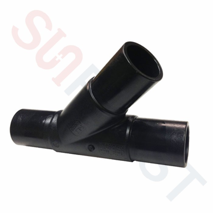 HDPE WYE REDUCER 75X63 BLACK LAMCO